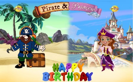 Tablemat Pirate & Princess web